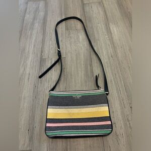 Kate Spade Jackson Boardwalk Stripe Triple Gusset Crossbody